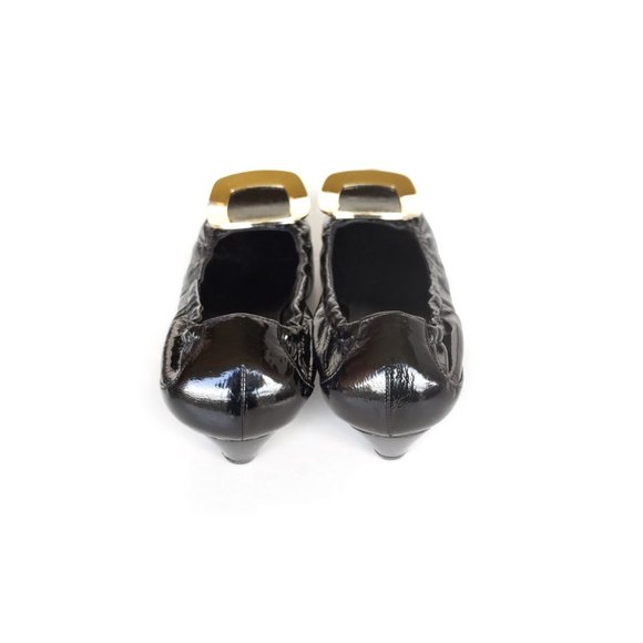 ROGER VIVIER 37 Black Patent Leather Kitten Heel Pump *LOVELY* Womens Si… - Picture 8 of 11